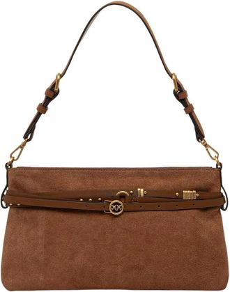 Pinko Belt Bag - Dames - Schoudertassen - Bruin - ONE Size - Katoen - Tassen