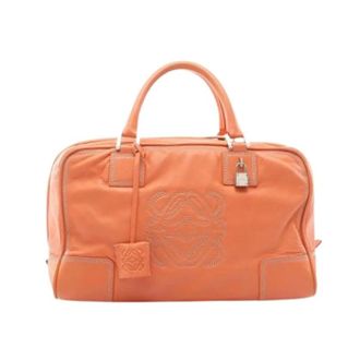 Loewe Pre-owned Handbag - Dames - Pre-owned - Oranje - Maat: ONE Size Leer
