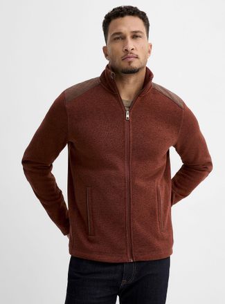 Le 31 Mens Fleece-lined knit cardigan