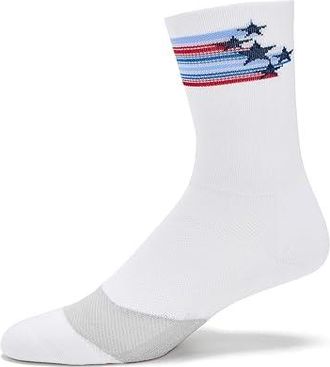 Feetures Elite Light Cushion Mini Crew Crew Cut Socks Shoes Spangled : MD (US Mens Shoe 6-8.5 - Womens Shoe 7-9.5), Spandex/Nylon