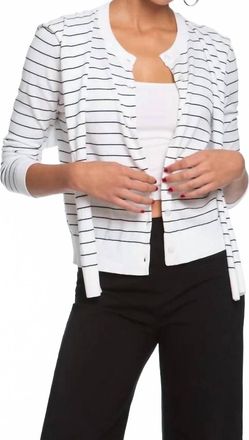 Elliott Lauren Fake Out Sweater In Black/white