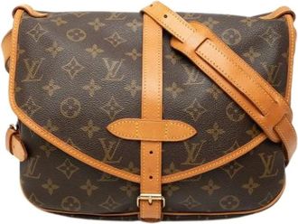 Louis Vuitton Pre-owned Cross Body Bags, female, Brown, Size: ONE SIZE Pre-owned The Saumur