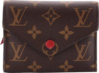 Louis Vuitton Burgundy Monogram Canvas Victorine Wallet (Authentic Pre-Loved)