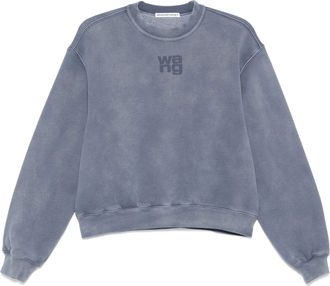Alexander Wang Alexander Wang Essential Terry Crew Sweatshirt W/ Puff Paint Logo
