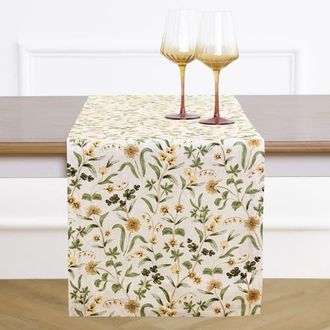 Solino Home Linen Table Runner for Dining Table, Holiday and Everyday Table Decor - Fall Botanical in Multicolor at Nordstrom, Size Xx-Large