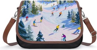 Generic Ski Slope Fashion Womens Crossbody Bags Novelty Handbag Shoulder Bag Purse
