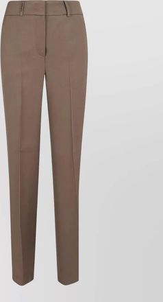 PESERICO stretch viscose cadi tailored leg trousers