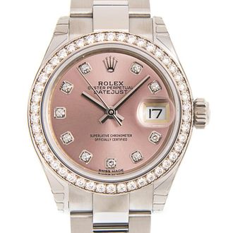 Rolex Lady Datejust Automatic Pink Diamond Dial Ladies Oyster Watch 279384PDO