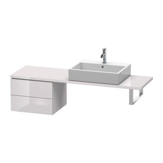 Duravit Consola Baja L-cube 520x477x400mm Blanco Lila Brillante