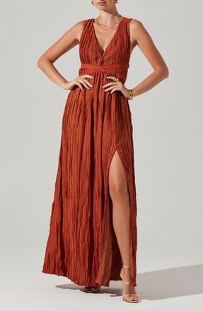 ASTR the Label Tesni Sleeveless Dress in Rust at Nordstrom Rack, Size X-Small