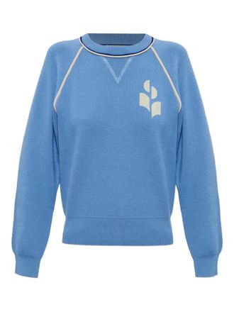 Isabel Marant Loriby sweater - women - Cotton/Viscose/Wool/Polyamide/Polyester/Elastane - 40 - Blue