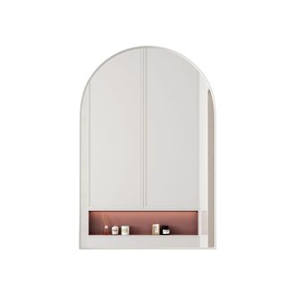 STILVORA Armario Con Espejo Con 2 Estantes Ajustables, Montaje En Pared O Empotrado, Marco De Metal, Para Ba&ntilde;o, Blanco
