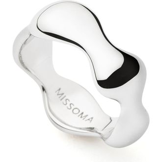 Missoma x Eny Lee Parker Puffy Stacking Ring in Silver at Nordstrom, Size 6.75