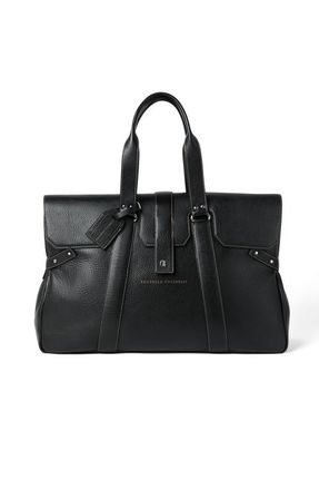 Brunello Cucinelli Grained calfskin Country Weekender bag in Black at Nordstrom