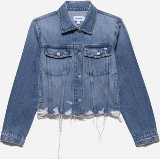 Frame Denim Womens Le Vintage Jacket In Rossum 2Year Rips