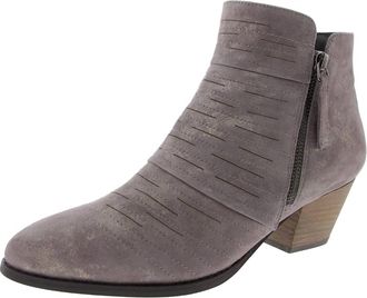 David Tate Womens Bellview Ankle Boots In Gray Antique Suede