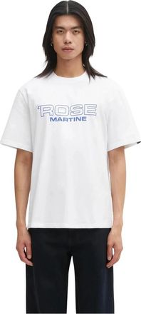 Martine Rose Tops, Heren, Wit, XL, Katoen, Klassiek T-shirt