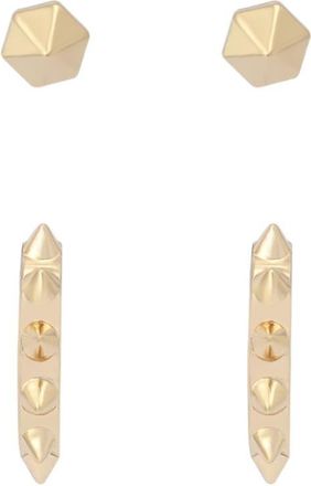 AllSaints Set of 2 Stud & Hoop Earrings in Shiny Gold at Nordstrom