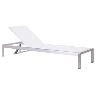 Beliani Beliani - Tumbona De Jard&iacute;n Con Asiento De Textil Con Marco De Aluminio Respaldo Reclinable Y Ajustable Fossato