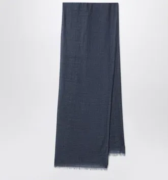 Loro Piana Blue Brina cashmere and silk scarf