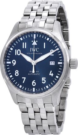 IWC Pre-owned IWC Pilots Mark XX Automatic Blue Dial Mens Watch IW328204