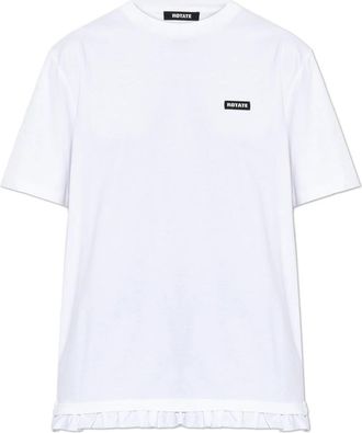 Rotate Oversized T-shirt - Dames - T-shirts - Wit - XS - Katoen - Tops