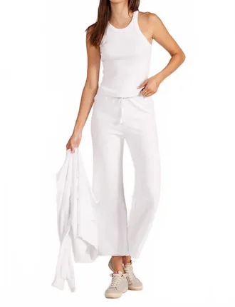 bobi Cropped Lounge Pant In White