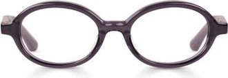 Eyebobs Look Out 54mm Oval Reading Glasses in Charcoal Grey Crystal at Nordstrom, Size +1.75