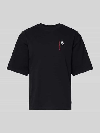 Woodbird T-Shirt mit Label-Detail Modell Beam in Black, Gr&ouml;&szlig;e XL