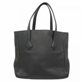 Herm&egrave;s Black Taurillon Clemence Leather Tote Bag (Pre-Owned)