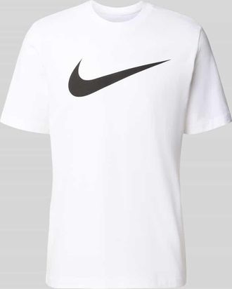 Nike T-Shirt mit Logo-Print Modell Swoosh in Weiss, Gr&ouml;&szlig;e XXL