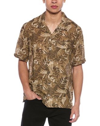 James Perse Printed Linen Shirt