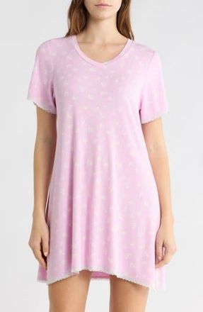 Honeydew Intimates Revival Rib Sleep Shirt in Petal Ditsy at Nordstrom Rack, Size X-Large