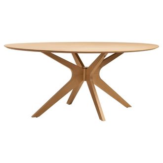 Kenay Home Mesa de comedor efecto madera natural 190 x 110 cm