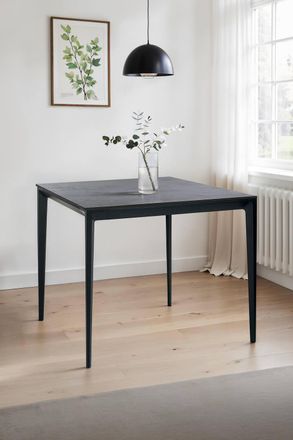 Julian Bowen Miami Square Stone Top 4 Seater Dining Table in Grey