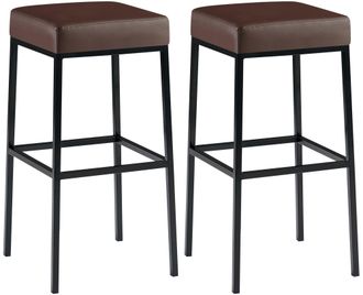Clp Clp - Set De 2 Taburetes Montreal Altura 80 Cm Negro Marr&oacute;n