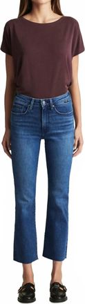 Mavi Anika Cropped Flare Jeans In Dark Brushed Flex Blue