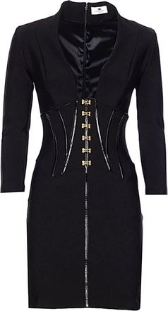 Elisabetta Franchi Vestito - Dames - Korte kleedjes - Zwart - XS - Kleedjes