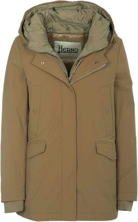 Herno Parka - Dames - Mantels - Bruin - Maat: 2XS Poliester