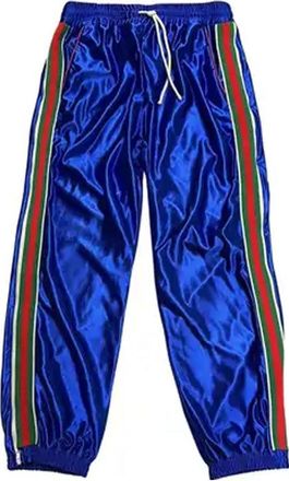 Gucci Shiny Jersey Pant With Web Bluette Mix 653374-XJDI9-4364