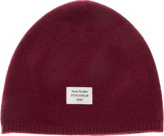 Acne Studios Cashmere Beanie - unisex - Hoeden - Rood - ONE Size - Wol - Accessoires