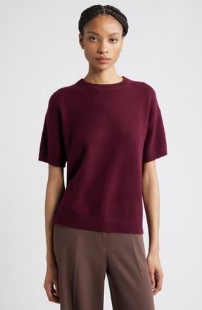 Nordstrom Short Sleeve Cashmere Sweater in Burgundy Field at Nordstrom Rack, Size Small