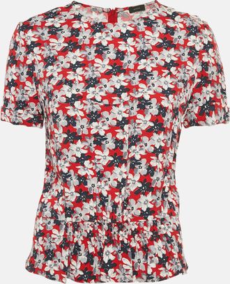 Joseph Multicolor Floral Print Crepe Top