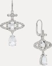 Vivienne Westwood Olympia Drop Earrings Silver Cubic Zirconia Women