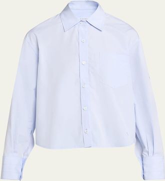 Maria McManus Organic Cotton Cropped Button-Down Shirt