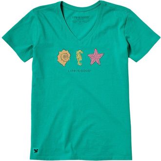 Life is good Crusher V-Neck T-Shirt
