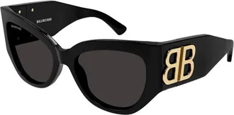 Balenciaga BB0322S002 Oversized Cat-Eye Sunglasses - Black