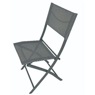 Trade Shop Trade Shop - Copy Of Sedia Sharm In Ferro Tessuto Textilene Polipropilene Marrone 41x5x83cm Pieghevole 529004