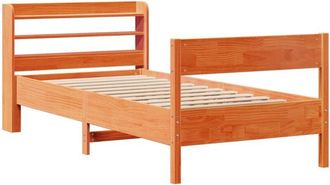 vidaXL Bed Frame without Mattress Wax Brown 100x200 cm Solid Wood Pine Vidaxl