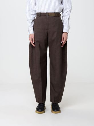 sacai Pantaloni sartoriali wide leg in misto lana a vita alta